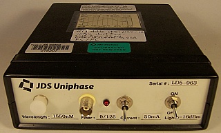 JDS 1.54um broadband light source. About -13dBm. Assembled by JDS.