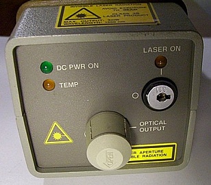 Agilent HP 83401A 1310nm lightwave source. 300KHz-3GHz.  50/125um MM fiber FC/PC connector optical interface