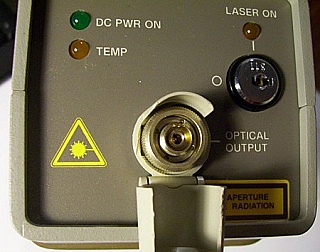 Agilent HP 83401A 1310nm lightwave source. 300KHz-3GHz.  50/125um MM fiber FC/PC connector optical interface