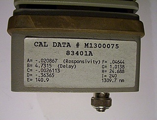 Agilent HP 83401A 1310nm lightwave source. 300KHz-3GHz.  50/125um MM fiber FC/PC connector optical interface