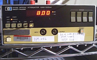 HP 8158B Optical Attenuator, 1200-1650nm. HMS-10/HP fiber interface. Only the sample at the last photo below is available.