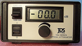 1300nm/1550nm Manual Variable attenuator, with 2 ST optical adapters. JDS VA4 series. JDS P/N: VA4503-SPL