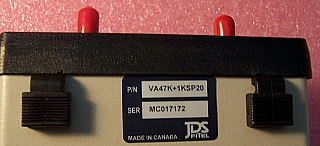 1300nm/1550nm Manual Variable attenuator, with 2 ST optical adapters. JDS VA4 series. JDS P/N: VA47K+1KSP20