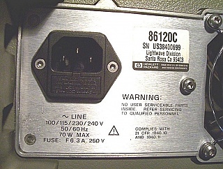 HP 86120C  multi-wavemeter, 1270 - 1650 nm, with FC/PC optical interface.