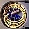835/1310nm 1x2 WDM coupler, WAVELENGTH DIVISION MUX/DEMUX. With 3 SMF ST connectors. Kaptron P/N: M&D835/1300-B