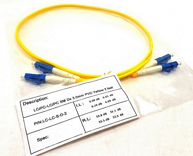 Lightwavestore.com > LC-LC SMF Jumpers > LC/PC-LC/PC duplex 2-feet SMF ...